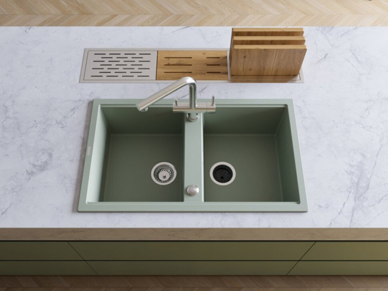 Omoikiri Kitagawa 83-2-U-WG Artceramic/wind green