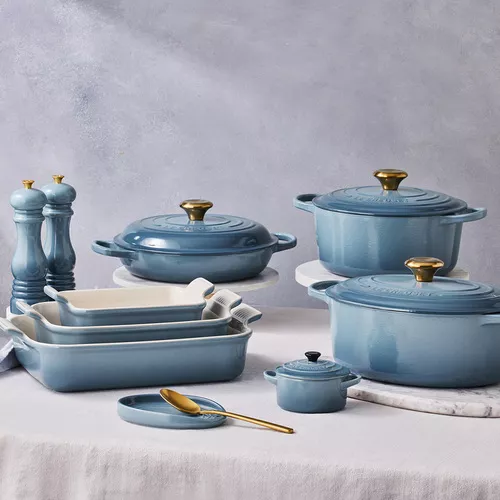 Керамическая подставка под ложку, 16 см, голубой (Chambray), серия Кухонные аксессуары, Le Creuset