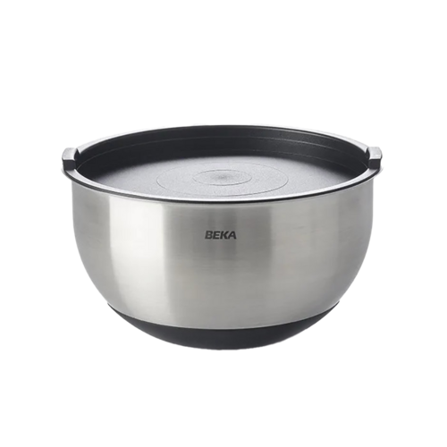 Миска из нержавеющей стали с крышкой, 5 л, 24 см, стальной, серия Kitchen Aids, BEKA