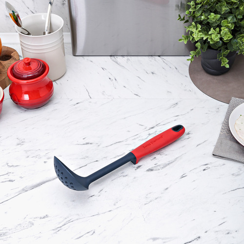 Кухонная шумовка, 34 cм, пластик/силикон, красный/темно-синий, серия Accessories & Kitchen Tools, Swiss Diamond
