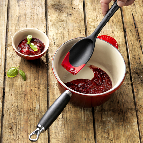 Нейлоновая кухонная ложка с силиконовым наконечником, 34.2 см, красный (Cerise)/черный, серия Кухонные аксессуары, Le Creuset