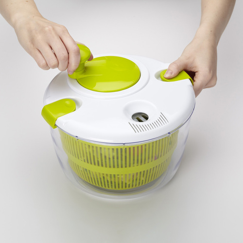 Пластиковая сушка для зелени и салата Twist Action, 25 см, белый/зеленый, серия Healthy Eating, Kitchen Craft