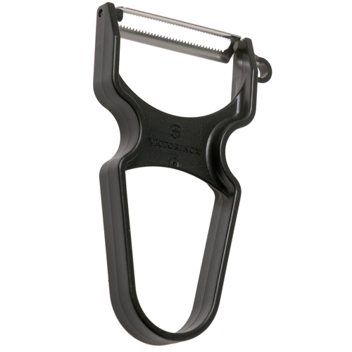 Овощечистка Rapid Peeler с серрейторным лезвием из нержавеющей стали, 11 см, пластиковая рукоять, черный, серия Ножи для чистки, Victorinox