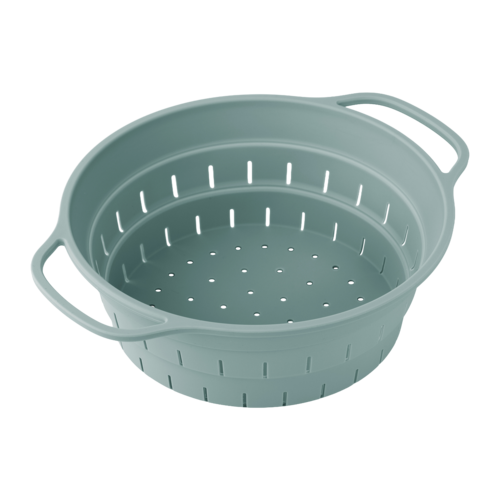 Силиконовый складной дуршлаг Smart Helper, 25.5 см, шалфей, серия Кухонные аксессуары, Smart Solutions