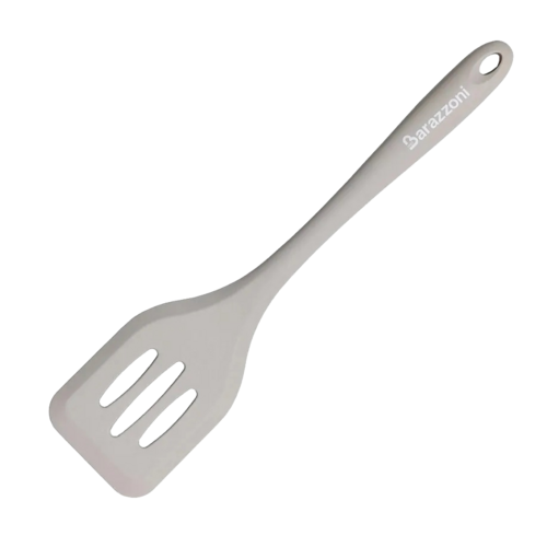 Силиконовая лопатка с прорезями Silicone New, 29.5 см, светло-серый, серия My Utensil, Barazzoni 