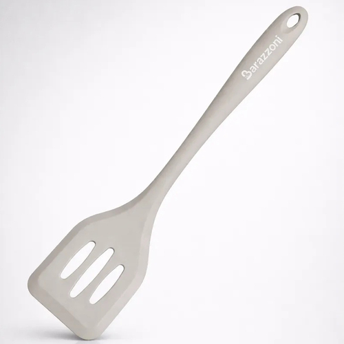 Силиконовая лопатка с прорезями Silicone New, 29.5 см, светло-серый, серия My Utensil, Barazzoni 