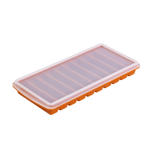Силиконовая форма для льда с крышкой Ice sticks, 10 ячеек, 24.5 х 11.5 х 3 см, коричневый/прозрачный, серия Кухонные аксессуары, Smart Solutions