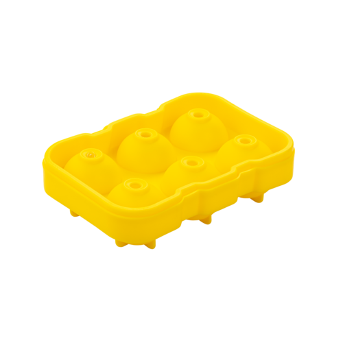 Силиконовая форма для льда Freeze, 6 ячеек, 18.2 x 12.8 х 4.7 см, желтый, серия Кухонные аксессуары, Smart Solutions