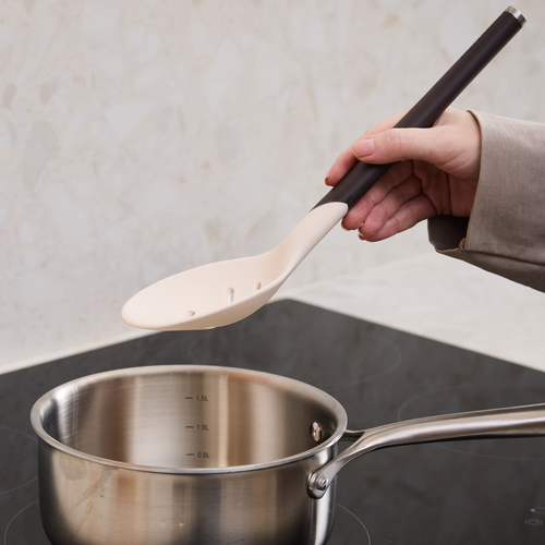 Силиконовая шумовка SmartChef, 31 см, бежевый, серия Кухонные аксессуары, Smart Solutions