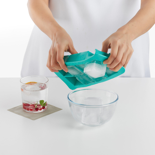 Силиконовая форма для льда на 8 кубов Ice "Кубы XL", голубой/белый, серия Кухонные аксессуары, Lekue