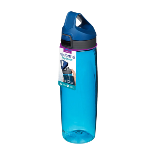 Пластиковая бутылка для фитнеса Hydrate, 900 мл, голубой, серия Бутылки для воды, Sistema