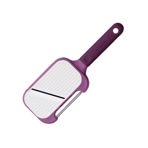 Терка + овощечистка 2-в-1 из нержавеющей стали с пластиковой ручкой Kitchen Tools, 25 см, фиолетовый/стальной, серия Кухонные аксессуары, Trebonn