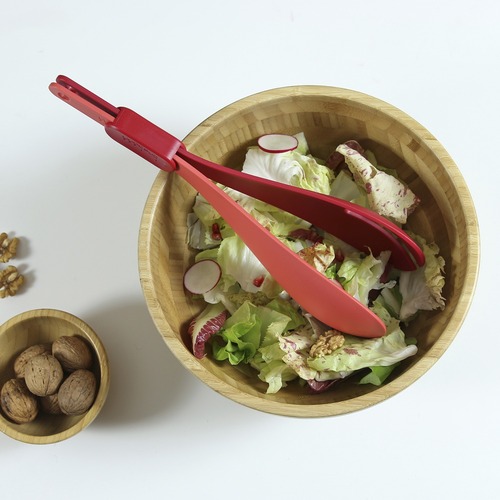 Нейлоновые щипцы для салата Twins Kitchen Tools, 35 см, красный, серия Кухонные аксессуары, Trebonn