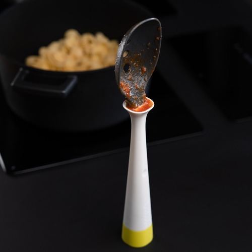 Нейлоновая кухонная ложка с отверстиями и каплесборником Up! Kitchen Tools, 30 см, белый/темно-серый, серия Кухонные аксессуары, Trebonn