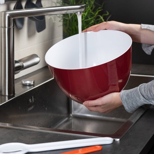 Пластиковая кухонная миска для смешивания Bowls&Colanders, 5.6 л, 28 см, красный, серия Кухонные миски и дуршлаги, Trebonn
