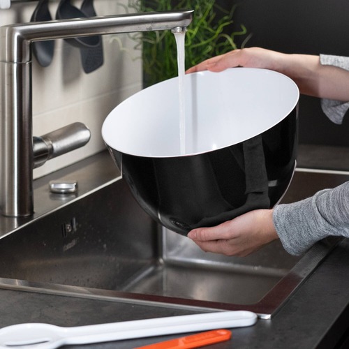 Пластиковая кухонная миска для смешивания Bowls&Colanders, 5.6 л, 28 см, черный, серия Кухонные миски и дуршлаги, Trebonn