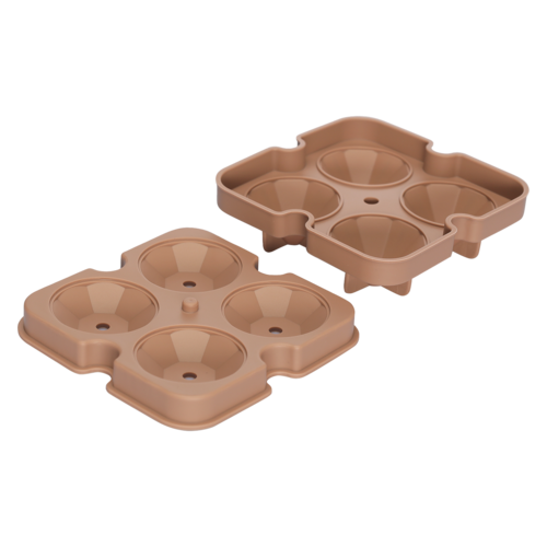 Силиконовая форма для льда с крышкой Ice diamond, 12.5 х 12.5 х 4.3 см, бежевый, серия Кухонные аксессуары, Smart Solutions