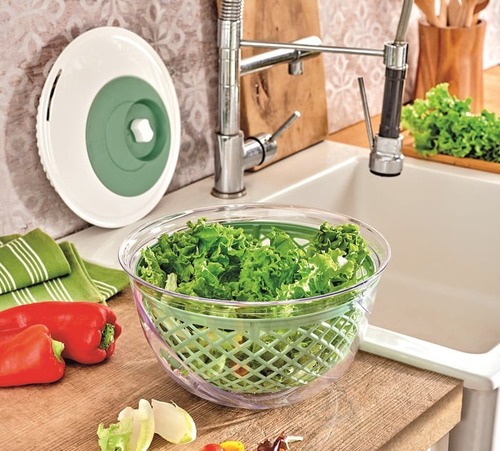 Пластиковая сушка для салата, 4 л, 27 х 15 см, зеленый/белый, серия Salad Savers, Snips