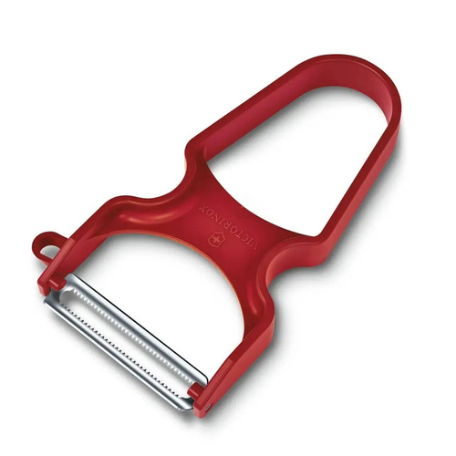 Овощечистка Rapid Peeler с серрейторным лезвием из нержавеющей стали, 11 см, пластиковая рукоять, красный, серия Ножи для чистки, Victorinox