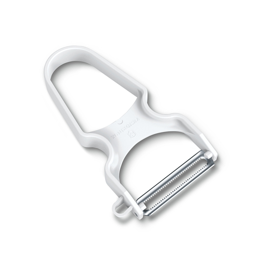 Овощечистка Rapid Peeler с серрейторным лезвием из нержавеющей стали, 11 см, пластиковая рукоять, белый, серия Ножи для чистки, Victorinox