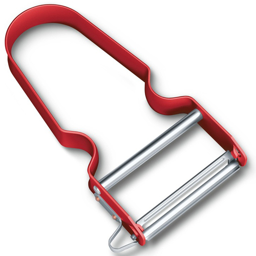 Овощечистка Rex Peeler из высокоуглеродистой нержавеющей стали, 10.9 см, алюминиевая рукоять, красный, серия Ножи для чистки, Victorinox