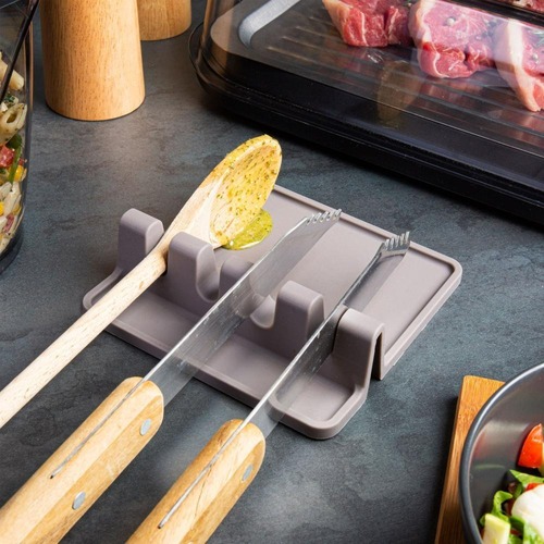 Силиконовая подставка для кухонных аксессуаров, 19 см, серый, серия Подача и сервировка, Vacu Vin