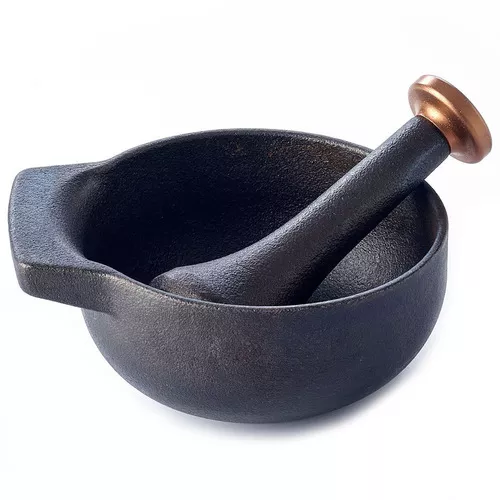Чугунная ступка с пестиком, 11 см, черный, серия Nori, BEKA, Posudamart Sale