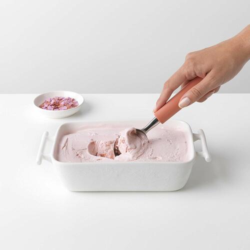 Ложка для мороженого Tasty+, 20 см, пластик/нержавеющая сталь, терракотовый (Terracotta Pink), серия Кухонные аксессуары и весы, Brabantia