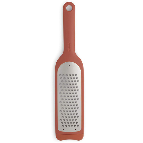 Терка из нержавеющей стали с пластиковой ручкой Tasty+, 29.5 см, терракотовый (Terracotta Pink), серия Кухонные аксессуары и весы, Brabantia